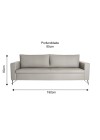 sofa delin bege 190cm