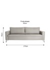 sofa delin bege 210cm