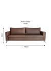 sofa delin marrom 190cm