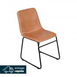 Cadeira Axis Eco Leather Caramelo
